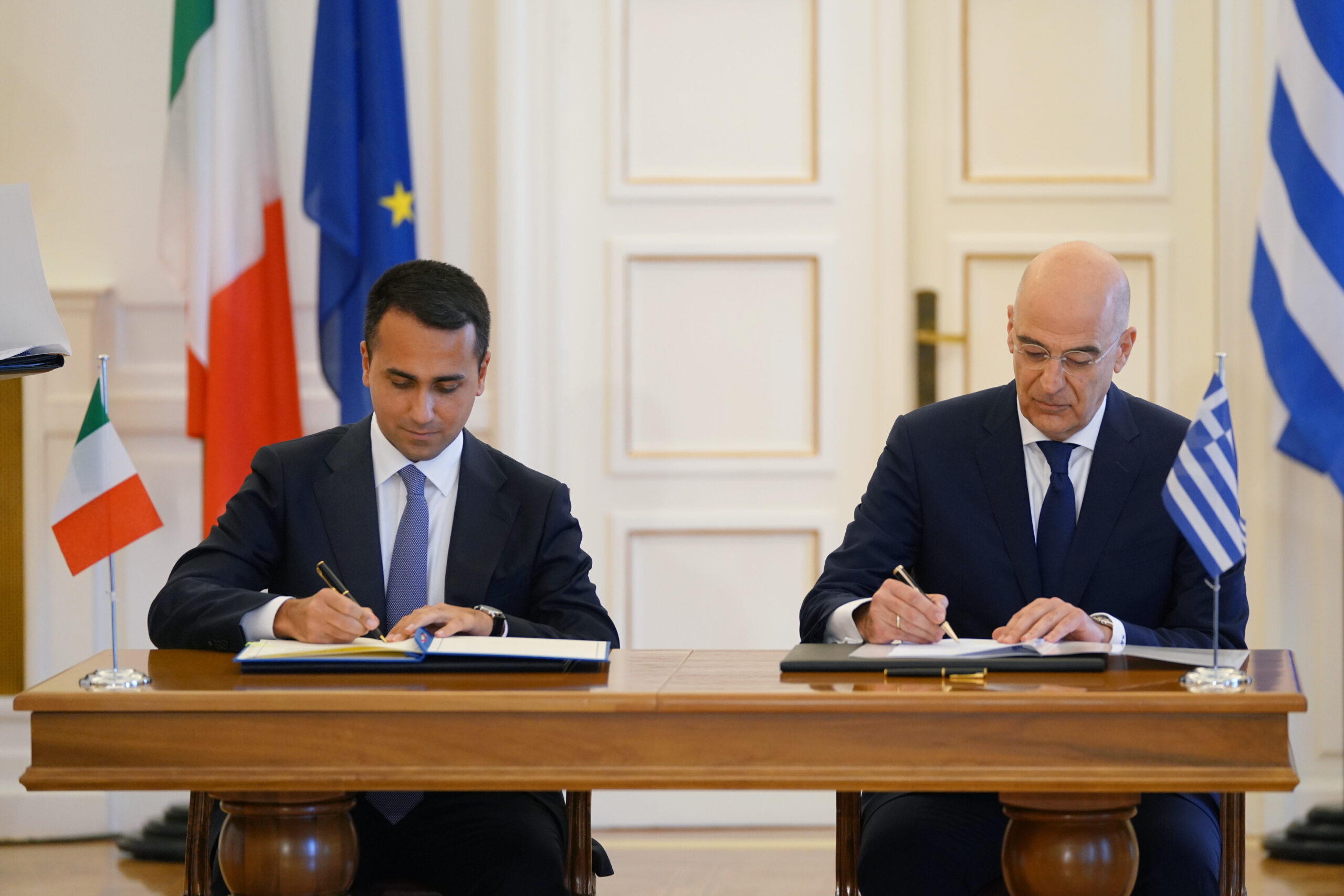 Συνάντηση Υπουργού Εξωτερικών, Νίκου Δένδια, με τον Υπουργό Εξωτερικών της Ιταλίας, Luigi Di Maio (Αθήνα, 09.06.2020)