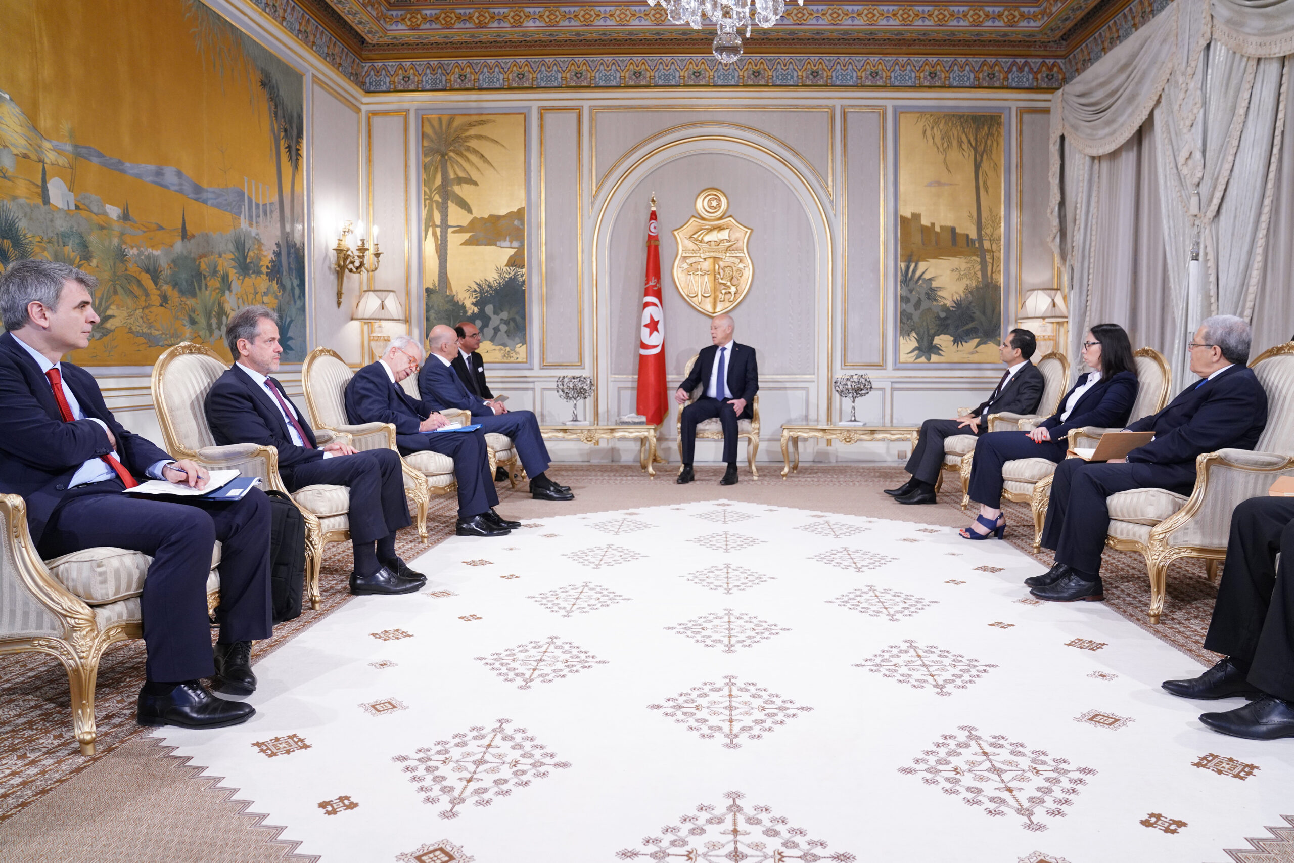 Επίσκεψη Υπουργού Εξωτερικών, Νίκου Δένδια, στην Τυνησία. Συνάντηση με τον Πρόεδρο της χώρας, Kais Saied  (Τύνιδα, 29.06.2020)