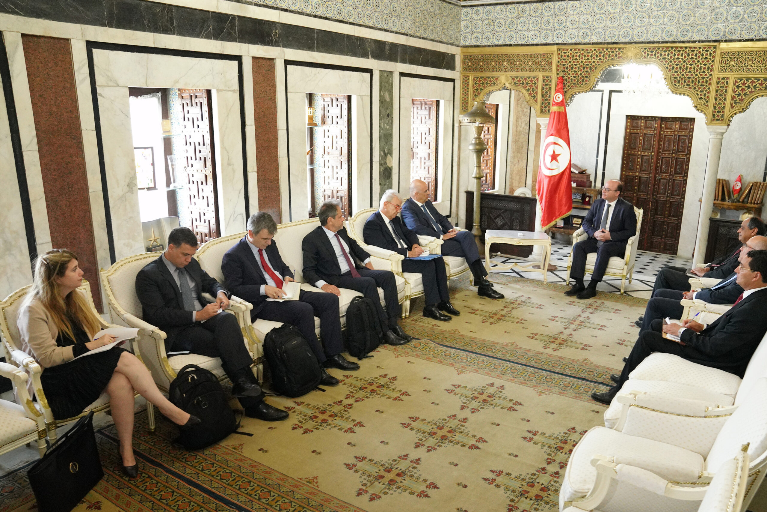 Επίσκεψη Υπουργού Εξωτερικών, Νίκου Δένδια, στην Τυνησία. Συνάντηση με τον Πρωθυπουργό, Elyes Fakhfakh (Τύνιδα, 29.06.2020)