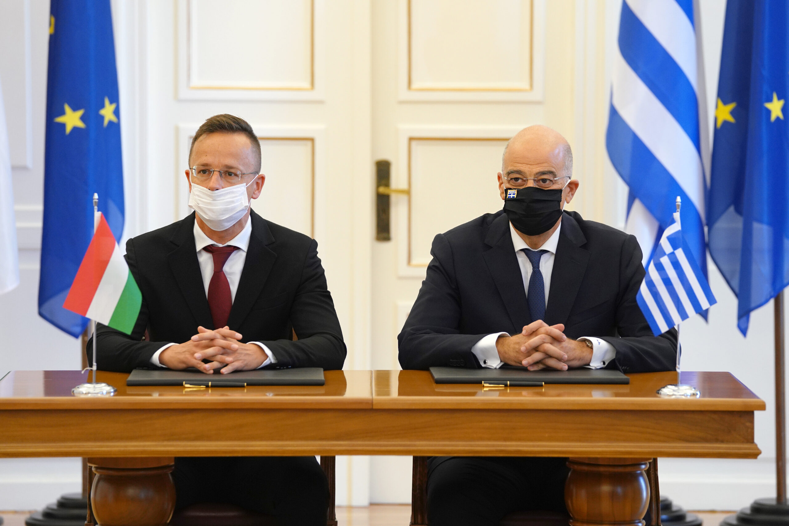 Συνάντηση Υπουργού Εξωτερικών, Νίκου Δένδια, με τον Υπουργό Εξωτερικών της Ουγγαρίας, Peter Szijjarto (Αθήνα, 09.07.2020)