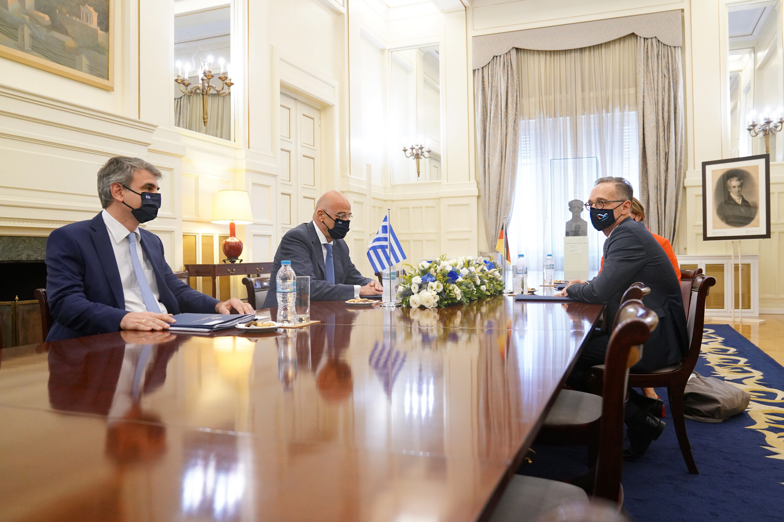 Συνάντηση Υπουργού Εξωτερικών, Νίκου Δένδια, με τον Υπουργό Εξωτερικών της Γερμανίας, Heiko Maas (Αθήνα, 25.08.2020)
