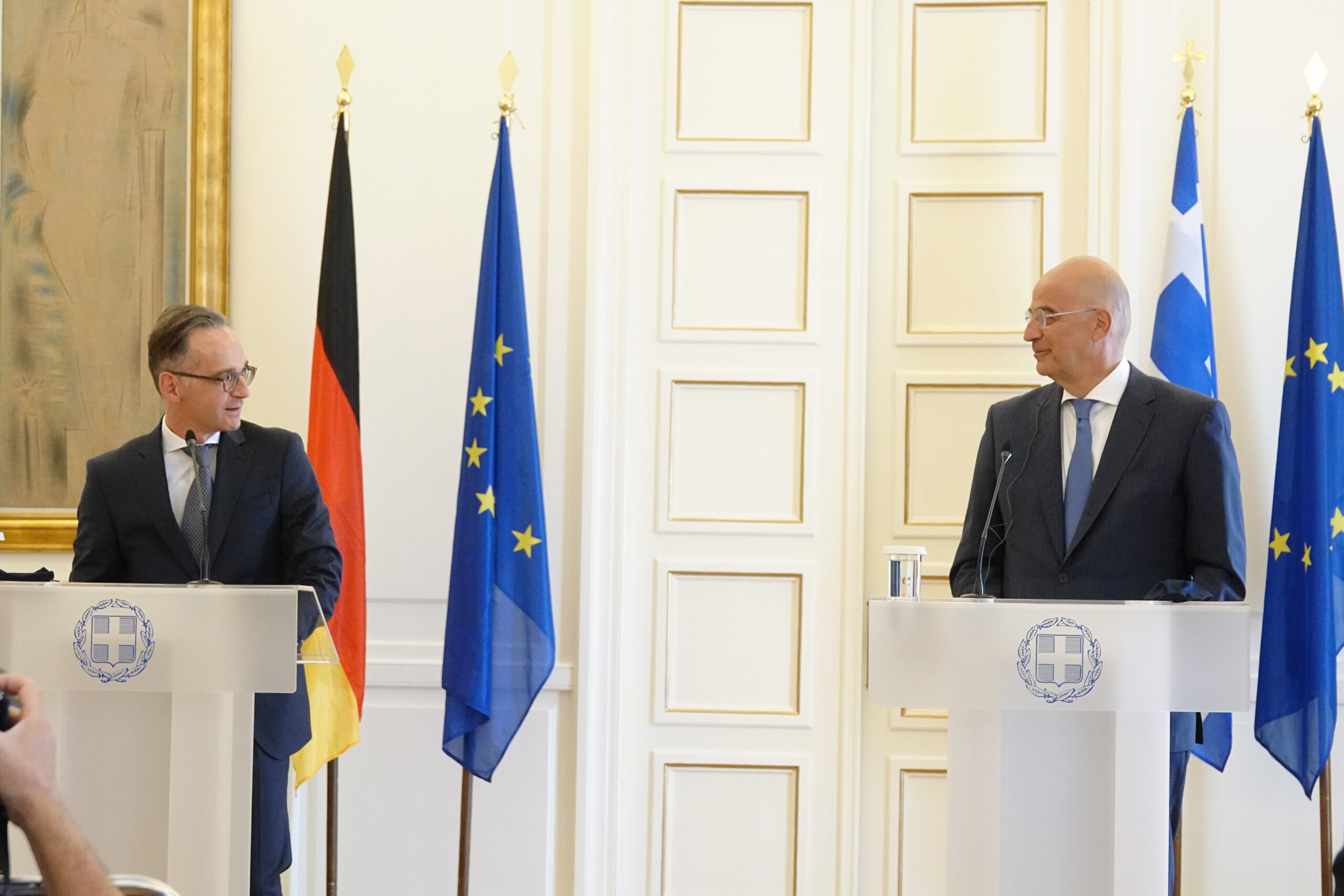 Δηλώσεις μετά τη συνάντηση  τουΥπουργού Εξωτερικών, Νίκου Δένδια, με τον ομόλογό του  της Γερμανίας, Heiko Maas (Αθήνα, 25.08.2020)