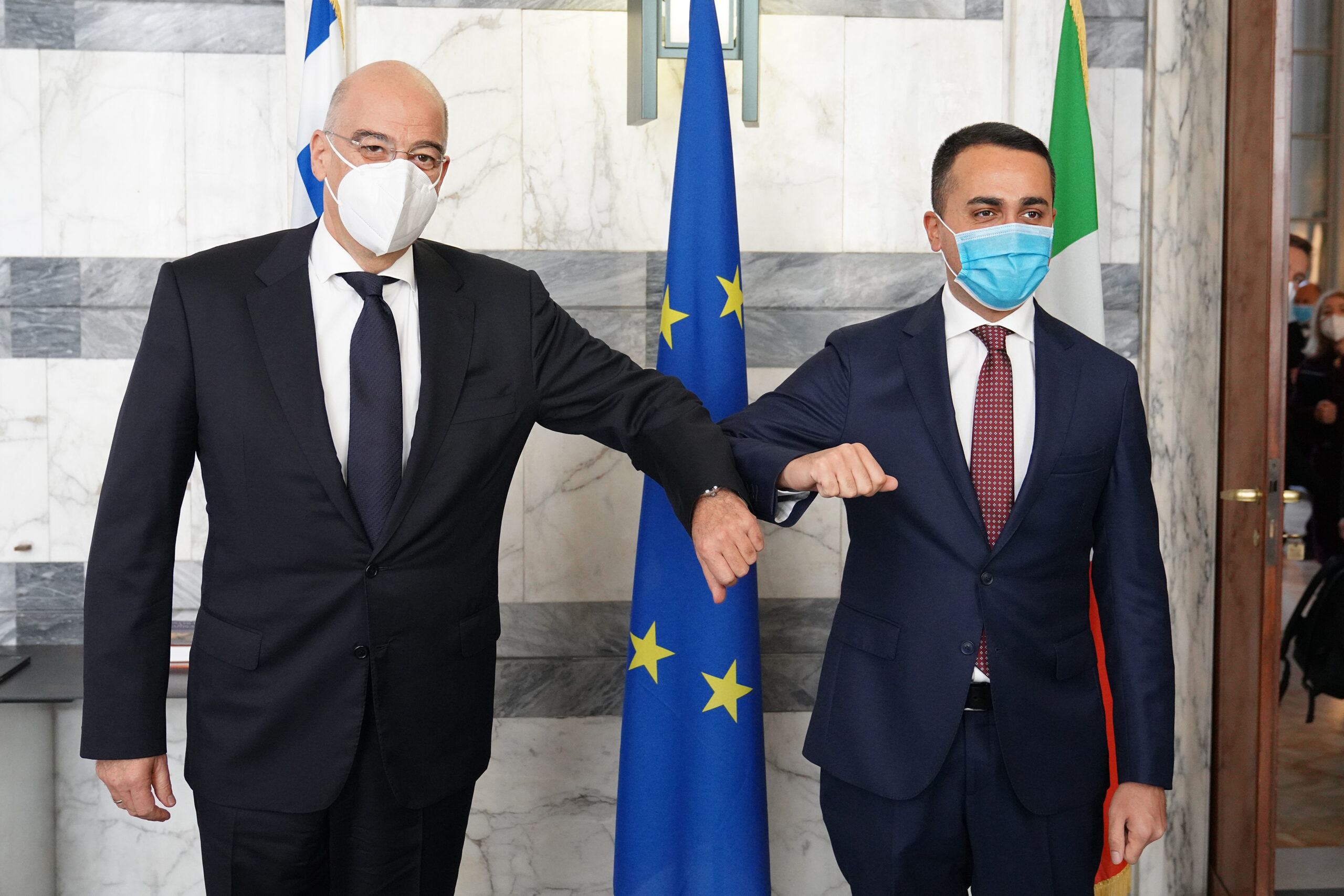 Επίσκεψη Υπουργού Εξωτερικών, Νίκου Δένδια, στην Ιταλία και στην Πορτογαλία. Στη Ρώμη ο κ. Δένδιας συνάντησε τον Ιταλό ομόλογό του, κ. Luigi Di Maio,  (Ρώμη,  13.01.2021)