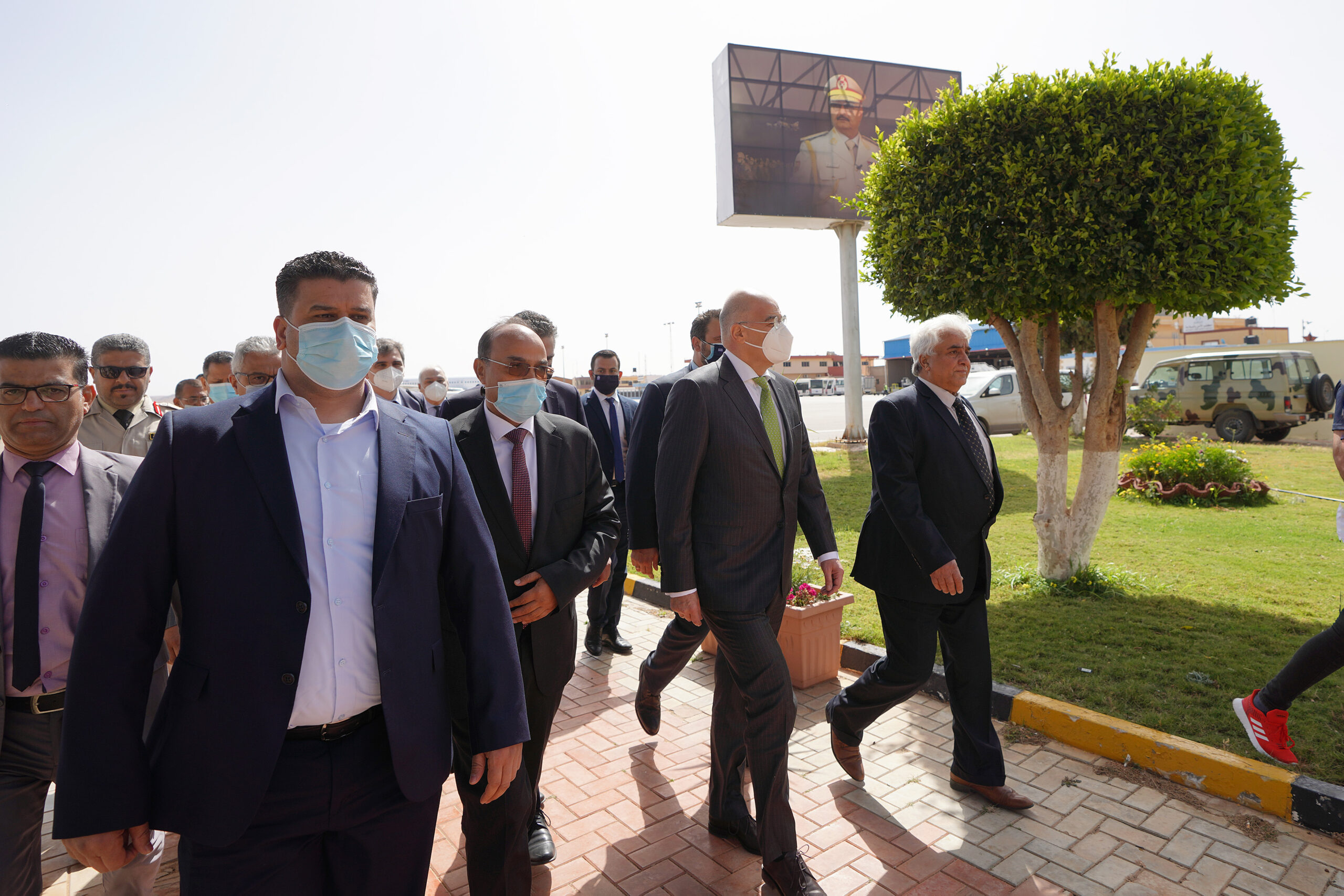 Mετάβαση του  Υπουργού Εξωτερικών κ. Νίκου Δένδια  στη Βεγγάζη,  (12.04.2021)